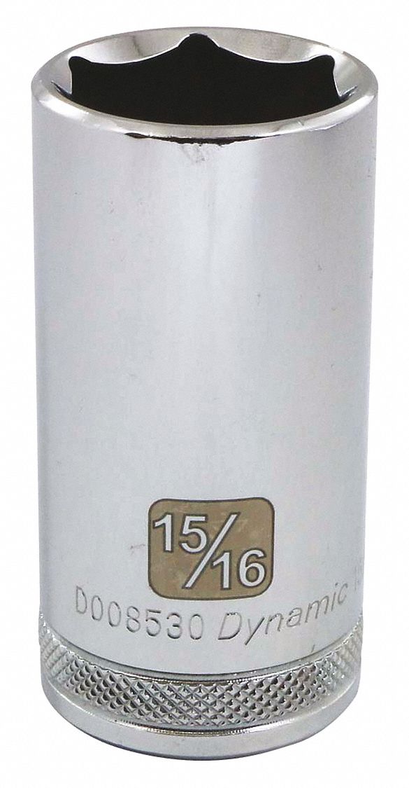 DOUILLE 3/8D 6PT 15/16 DP CHR