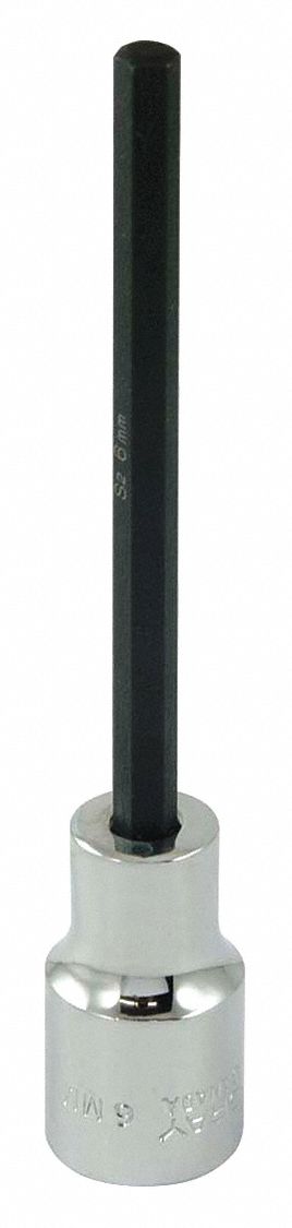 SOCKET HEX HEAD 6MMX1/2IN DR LONG