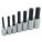 SOCKET SET, METRIC, STANDARD, HEX HEAD, DRIVE 1/2 IN, 7 PCS