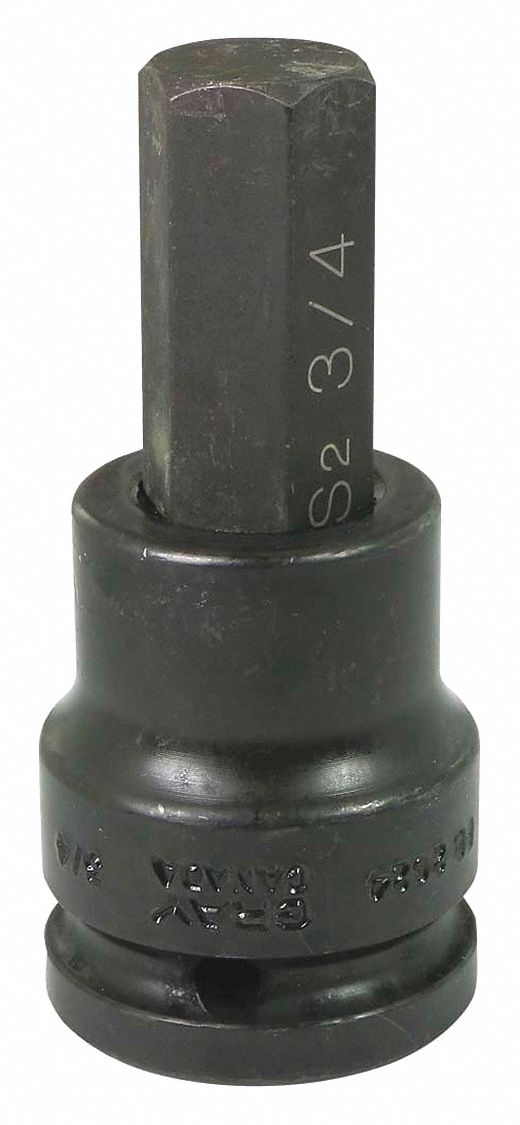 DOUILLE À CHOCS,TÊTE HEXE,DOUILLE DE 3/4 X 3/4 PO