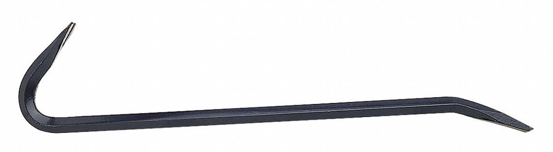 WRECKING BAR, PAINT FINISH, 12 IN L, 0.8 LB WEIGHT