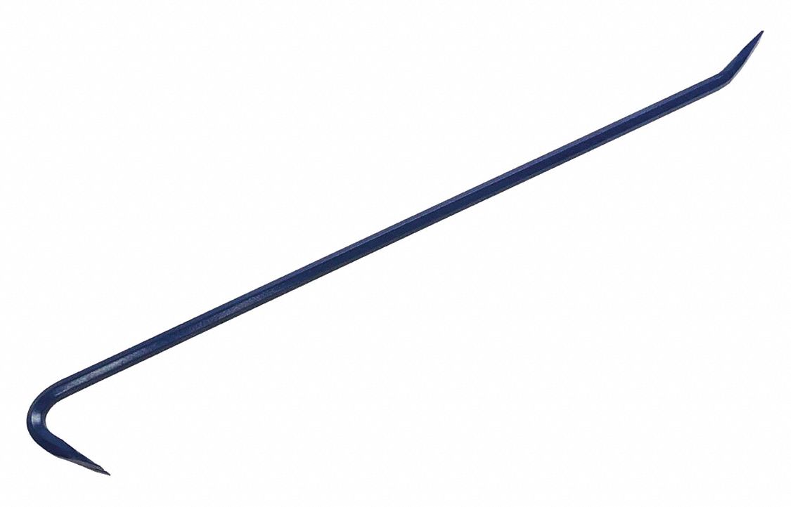 GOOSENECK WRECKING BAR, BLUE, SHANK 3/4 IN, 42 X 7/8 IN, FORGED STEEL