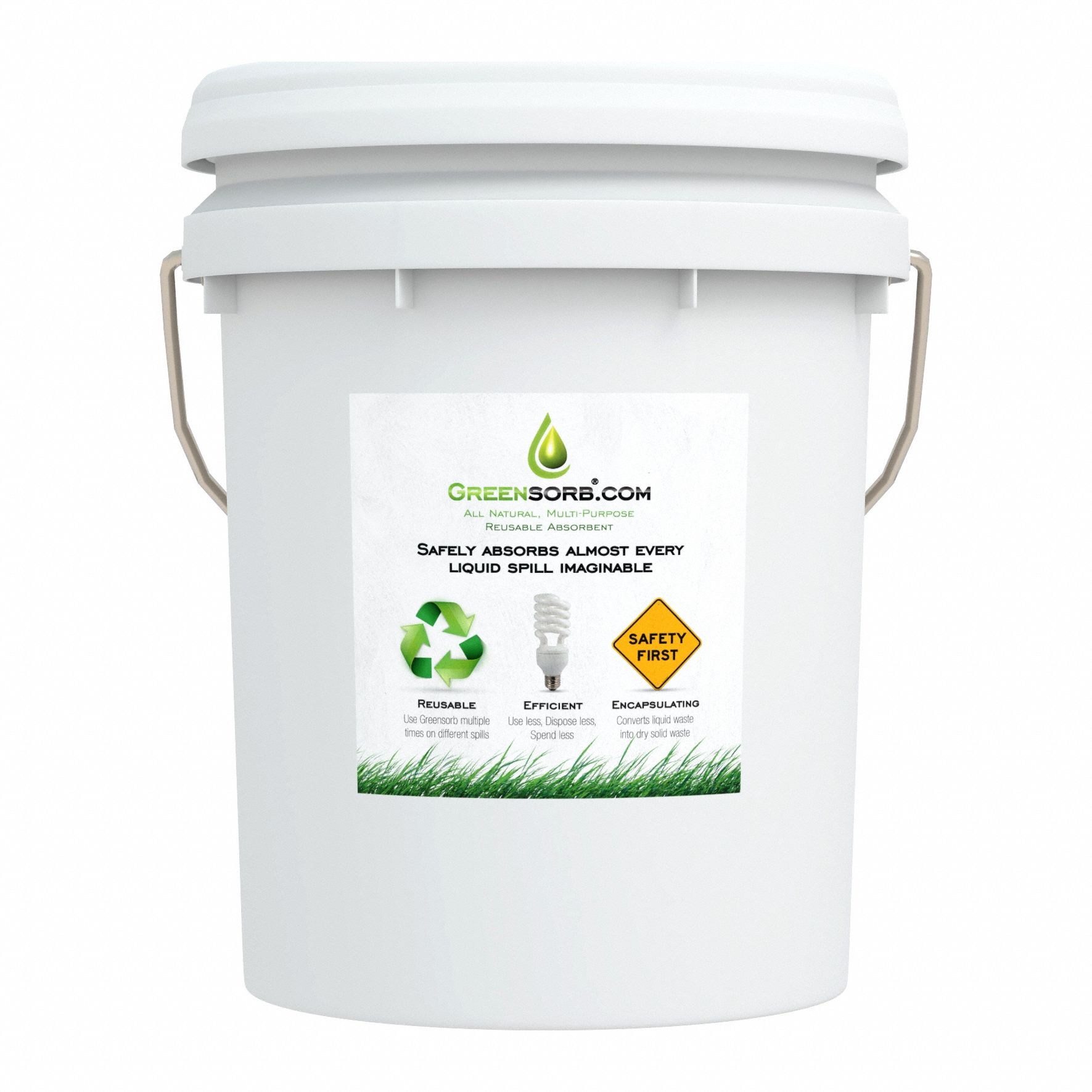 Granular Sorbent: Bentonite/Diatomaceous Earth/Montmorillonite, 25 lb Wt, Pail, J1
