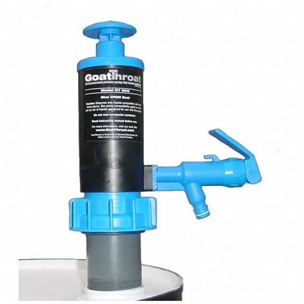 Hand Operated Drum Pump: Piston, 5 gal_55 gal For Container Size, Polypropylene