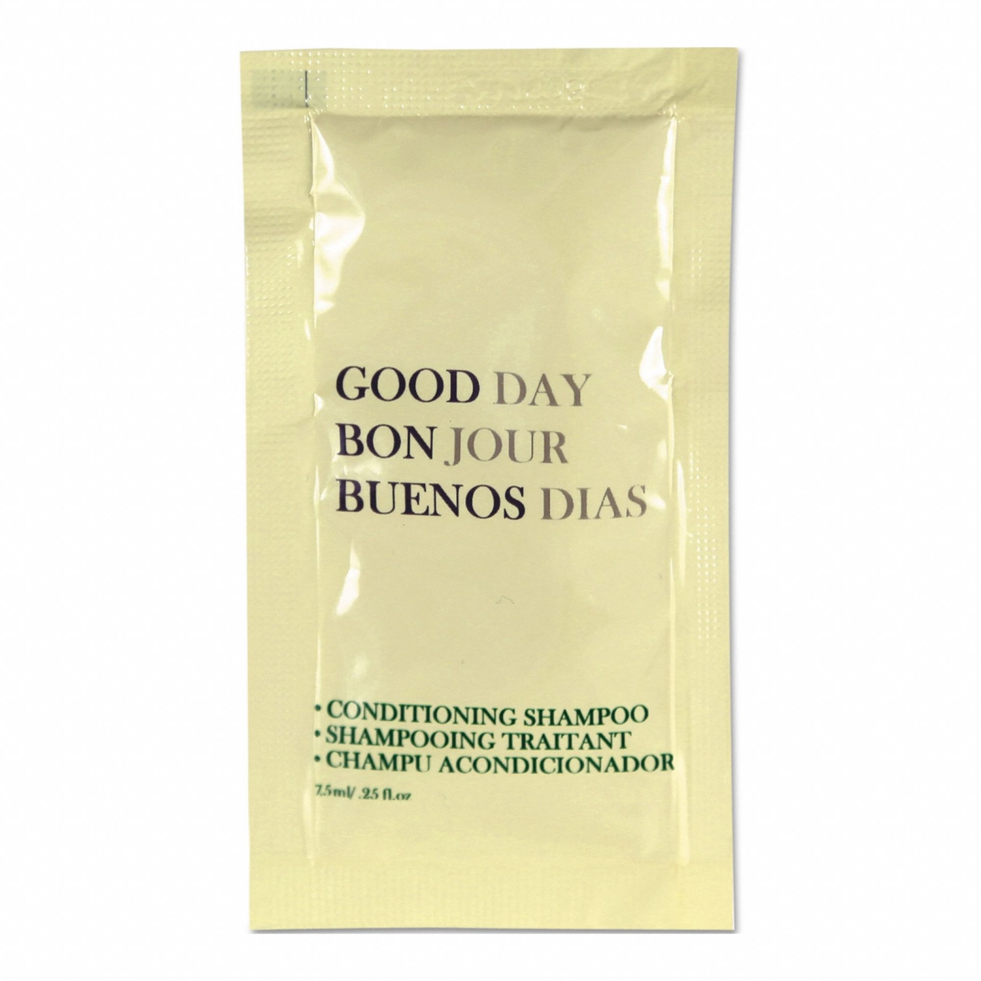 Shampoo: 0.25 oz Container Size, Liquid, Clear, Pack, Hair