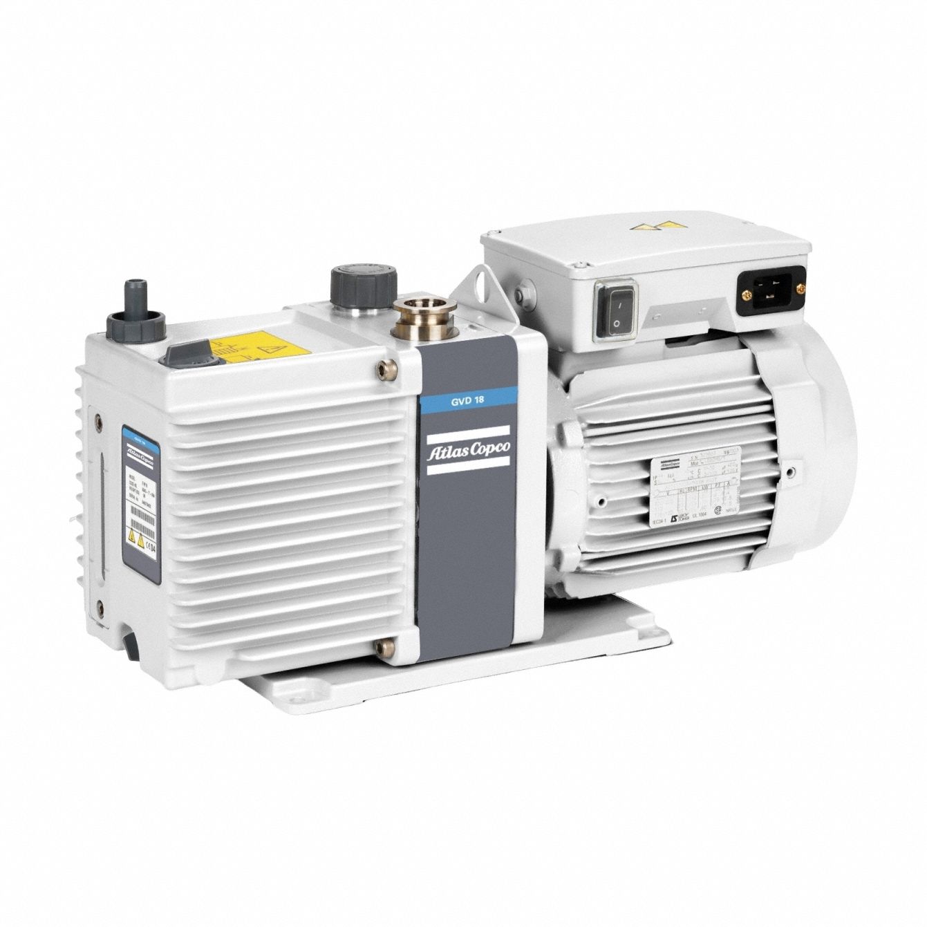 Vacuum Pump: 0.73 hp, 1 Phase, 110/120V AC, 12.1 cfm Free Air Displacement