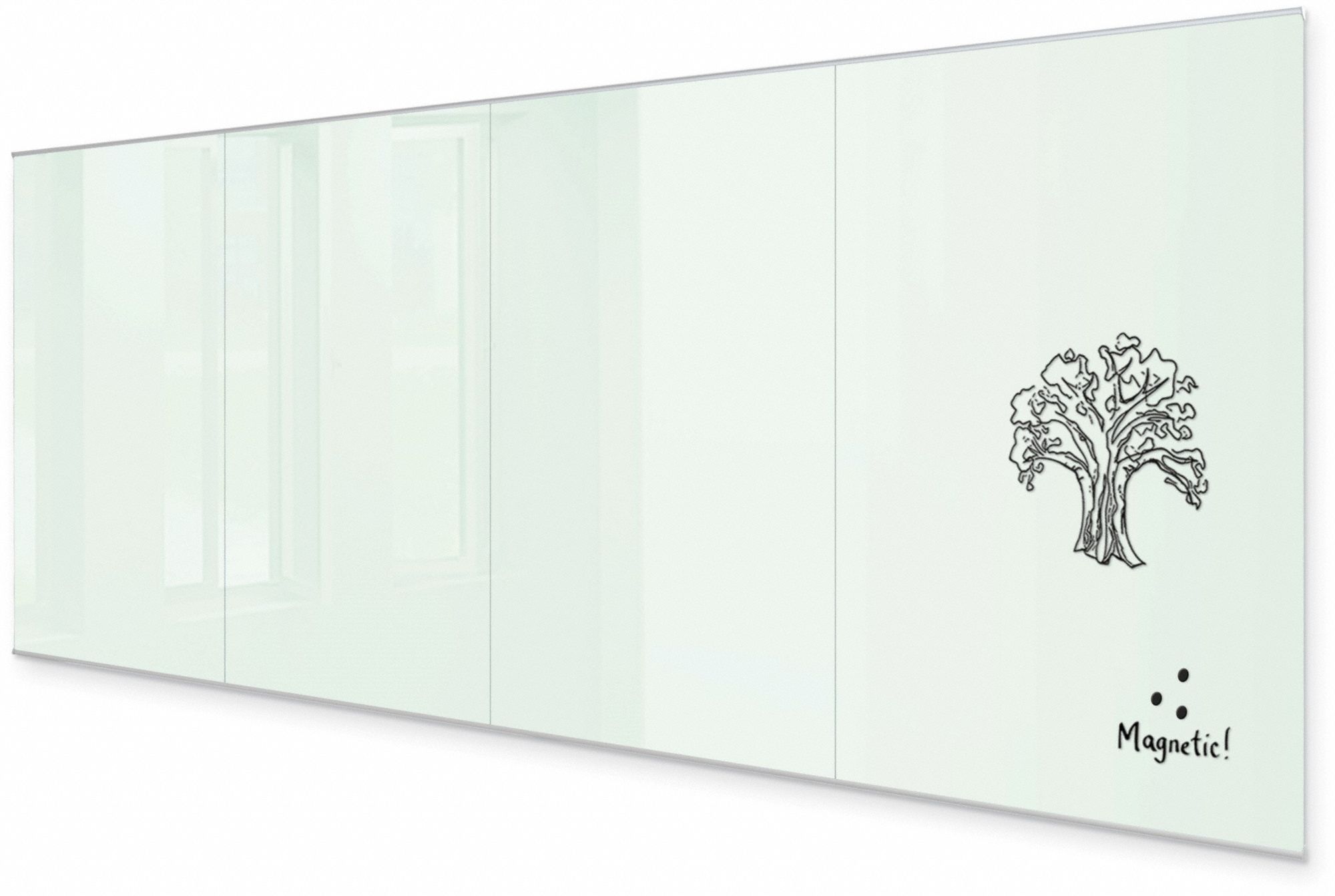 Dry Erase Board, Magnetic, Wall Mnt, White