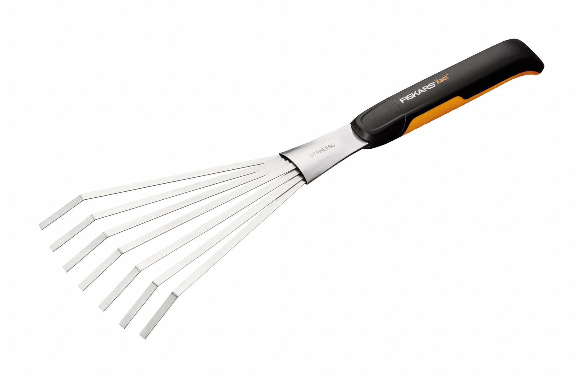 HAND RAKE,STAINLESS STEEL,RUBBER HANDLE