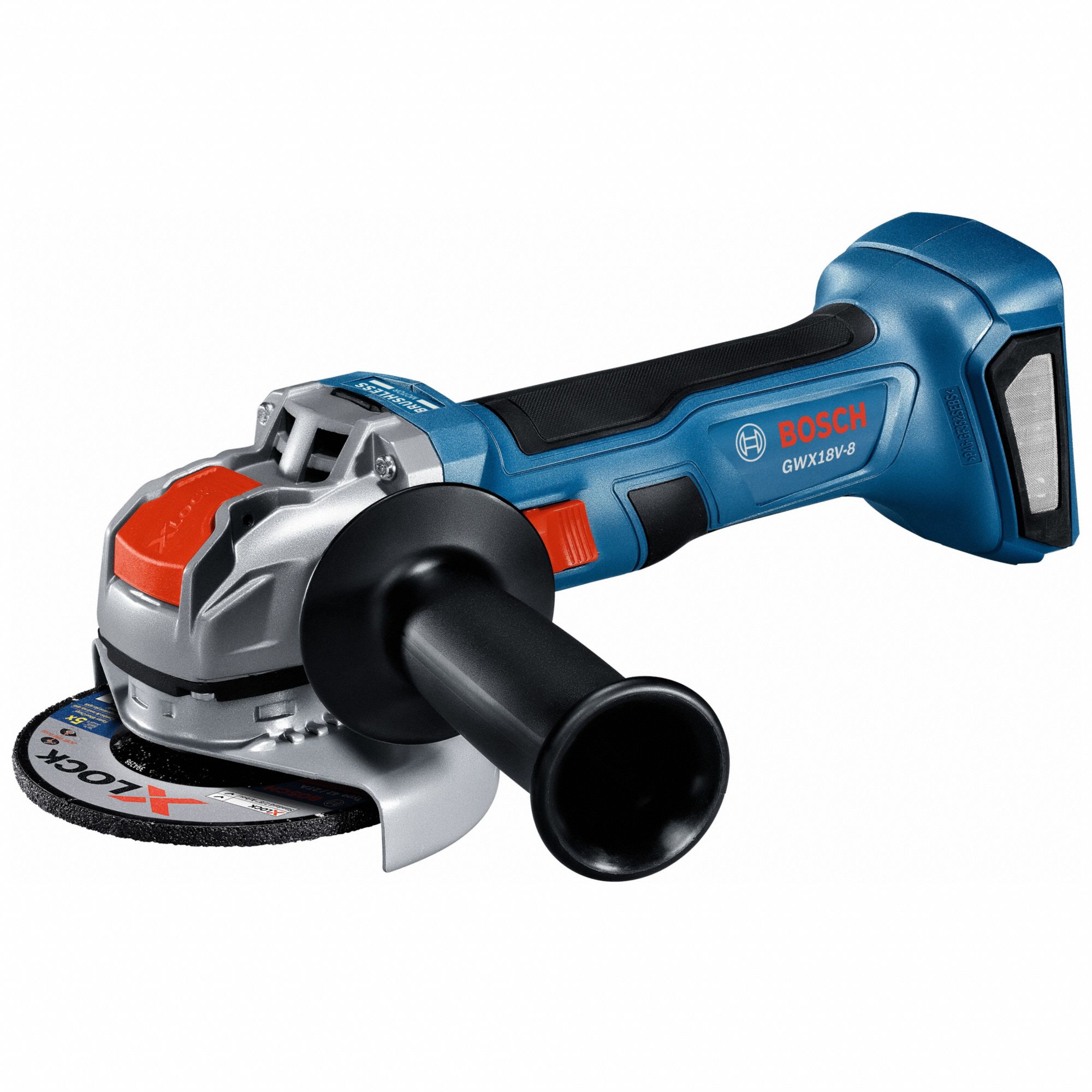 Angle Grinder: 4 1/2 in Wheel Dia, Brushless Motor, 18V DC, Std Head, Barrel Grip Grip, Tool Only
