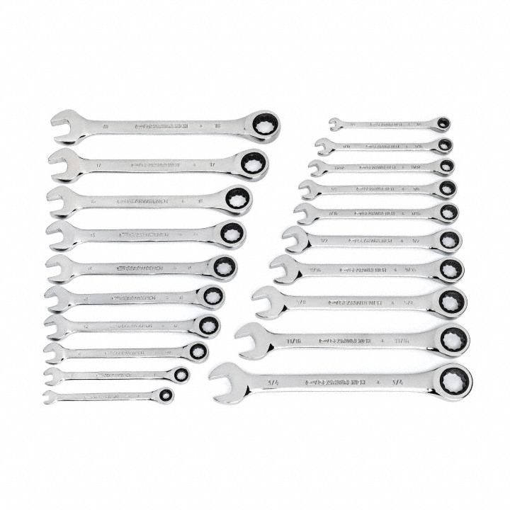 SAE/Metric Ratchet Comb Wrench 20 PC Set