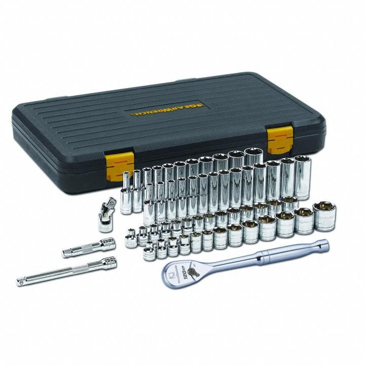 GEARWRENCH, 3/8 in Drive, 56 Piece, Socket Set - 41XJ58|80550P - Grainger