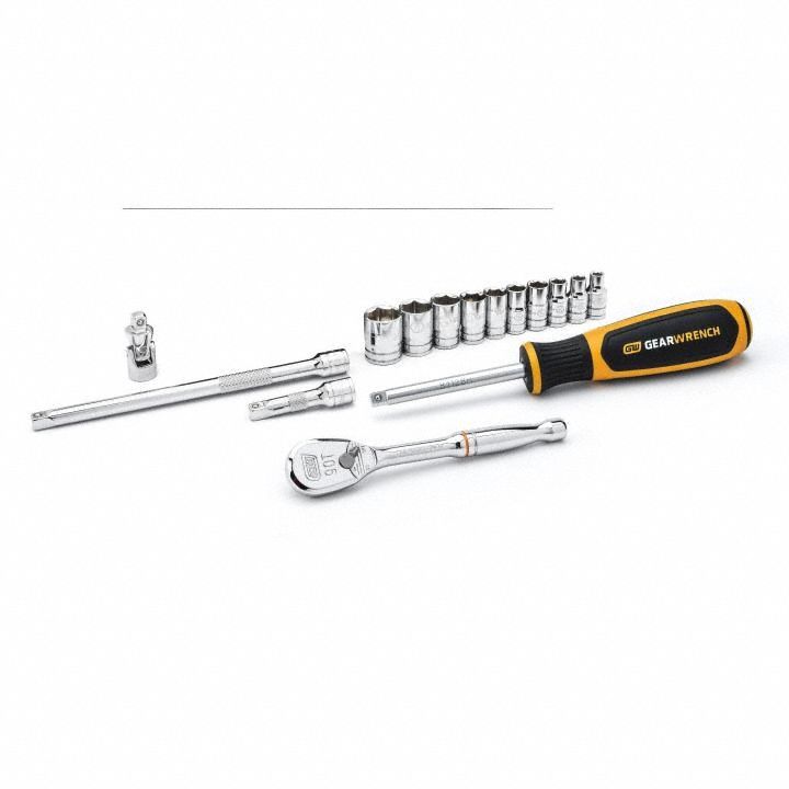 Mechanics Tool Set 15 pcs. 1/4 Dr 6 pt.