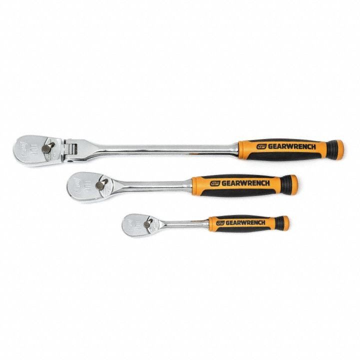 Three-Pc 1/4  3/8 90T Cushion Grip Fle