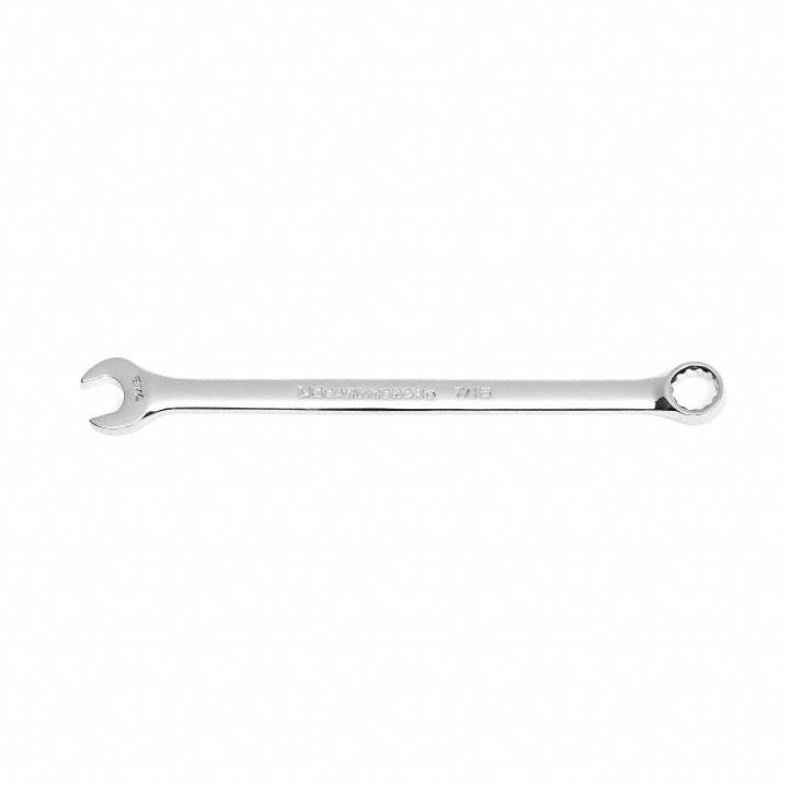 GEARWRENCH Combination Wrench: Alloy Steel, Chrome, 7/16 in Head Size, 7 1/4 in Overall Lg, Offset (MPN 81655). Key specifications — attr309539: 7/16 in; attr309567: Yes; attr324930: GEARWRENCH.