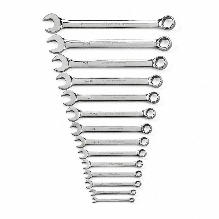 Comb Non-ratcheting Wrench Set 14pc sae