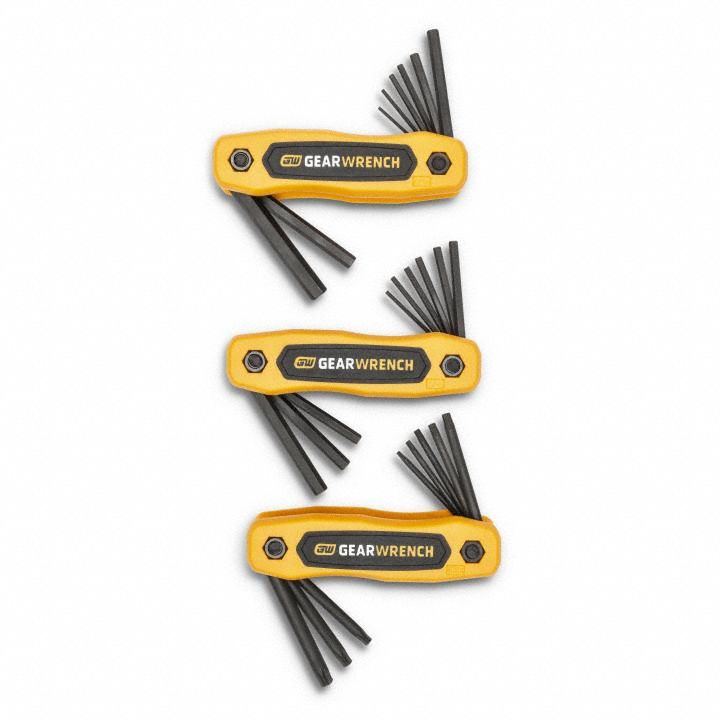 SAE/Metric Folding Hex Key Set 25 PC