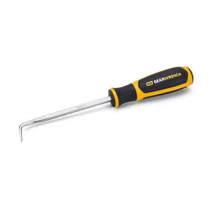 GEARWRENCH Cotter Pin Puller: Steel, Hook, Hook Tip (MPN 84001H). Key specifications — attr1004944: GEARWRENCH; attr1016102: Steel; attr1016110: Plastic; attr1016098: Cotter Pin Puller; attr1016101: Hook; attr1016108: Ergonomic; attr1034911: Steel.
