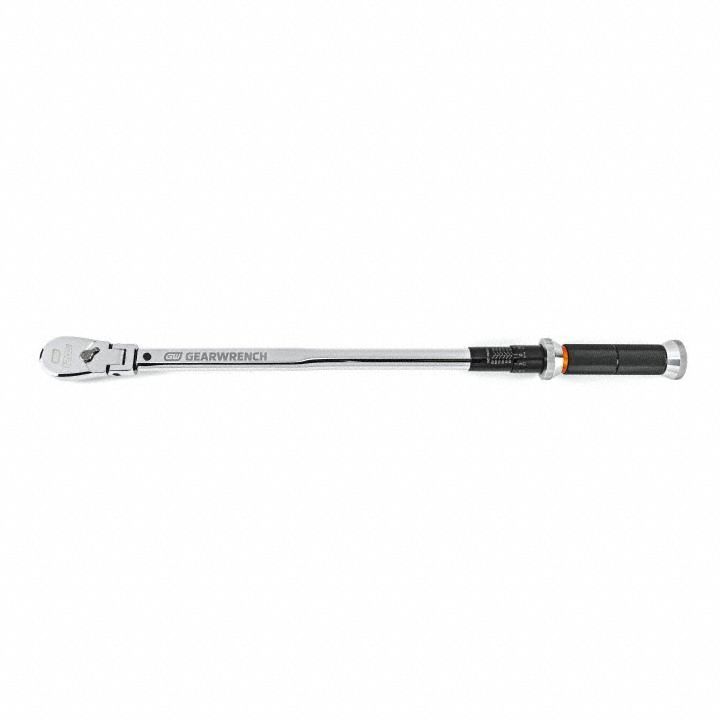GEARWRENCH Micrometer Torque Wrench: Foot-Pound/Newton-Meter, 1/2 in Drive Size, 26 in Overall Lg (MPN 85189). Key specifications — attr424280: Not Tether Capable; attr310060: Yes; attr310057: 30 ft-lb to 250 ft-lb; attr324948: GEARWRENCH.