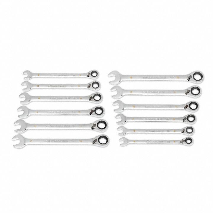 Set Wr Rat Rev Met 12Pc 8 - 19Mm