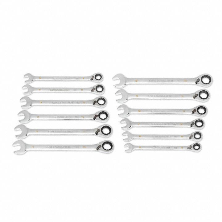 Set Wr Rat Rev Met 90T 12Pc 8 -19Mm Roll