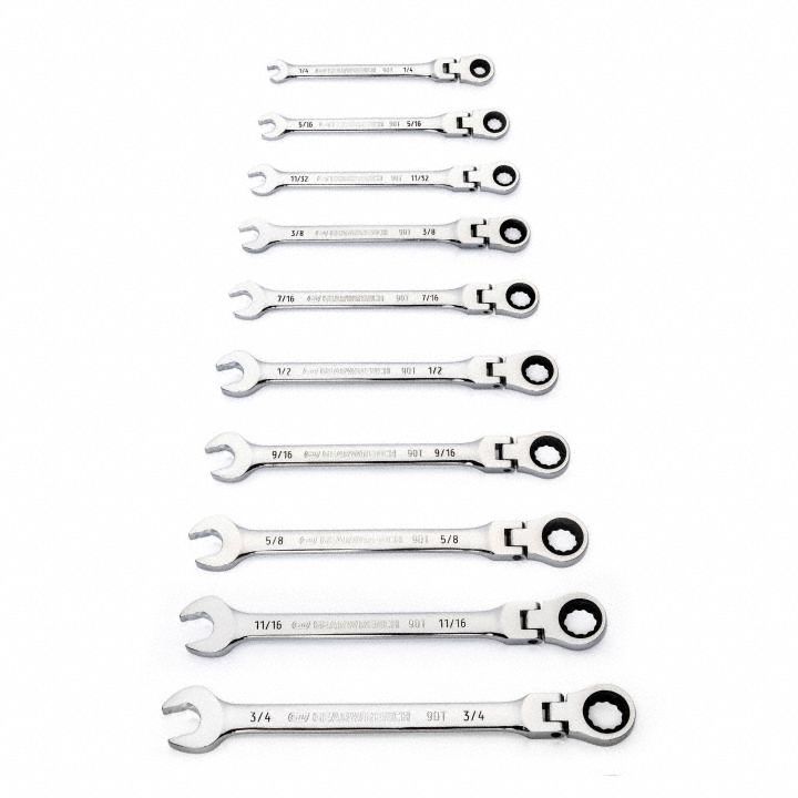 Combination Ratcheting Wrench Set 10 Pc