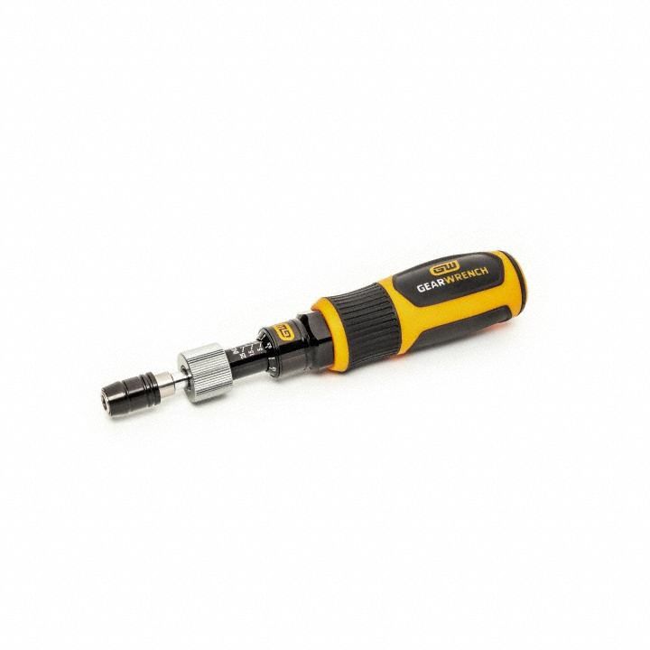 GEARWRENCH Torque Screwdriver: 5 in-lb Min Torque, 25 in-lb Max Torque, Release, Inch-Pound (MPN 89623). Key specifications — attr1205035: GEARWRENCH.