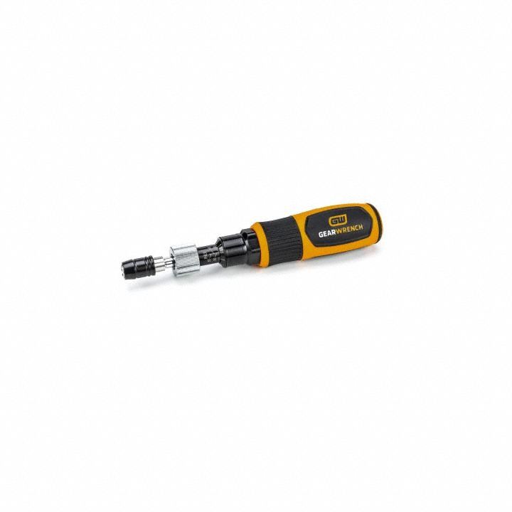 GEARWRENCH Torque Screwdriver: 10 in-lb Min Torque, 50 in-lb Max Torque, Release, Inch-Pound, Adj (MPN 89624CERT). Key specifications — attr1205035: GEARWRENCH.