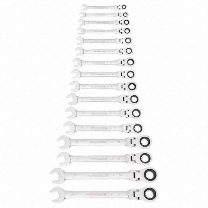 Set Wr Rat Comb Flex Met 16pc