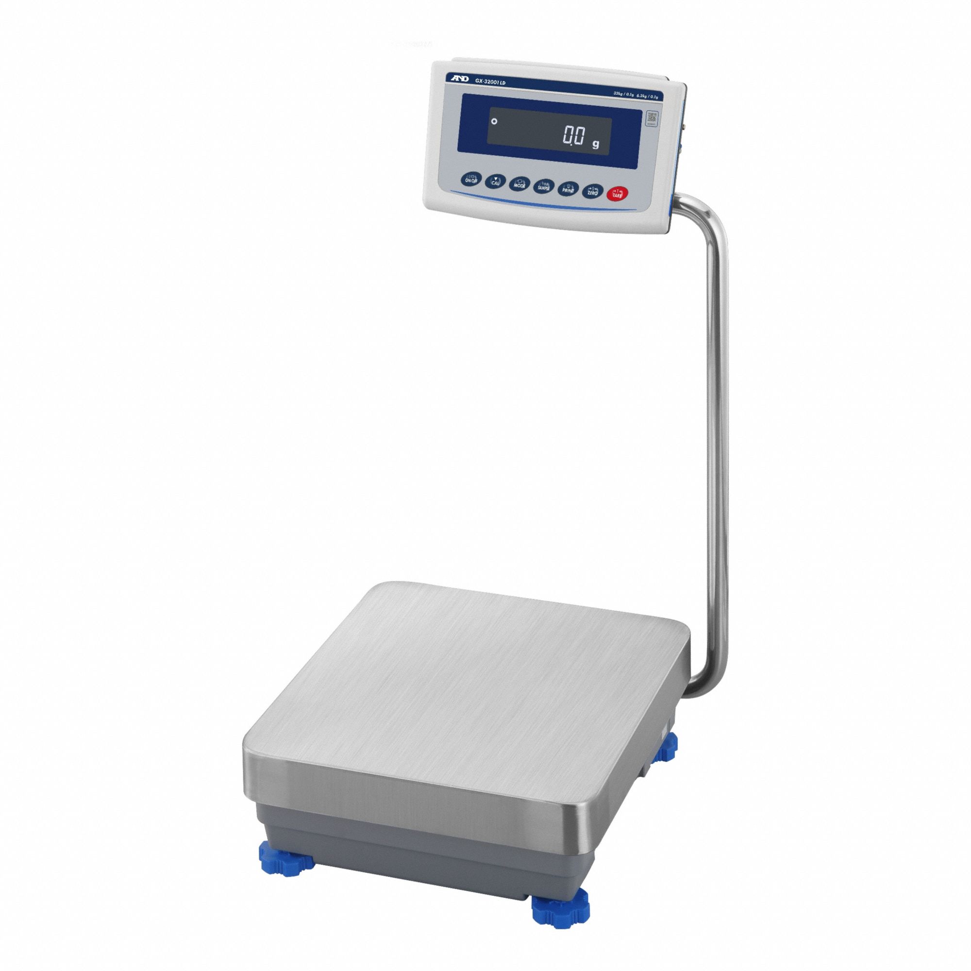 High Capacity Laboratory Scale: 32 kg Wt Capacity, 15 1/4 in Weighing Surface Dp, 0.1 g