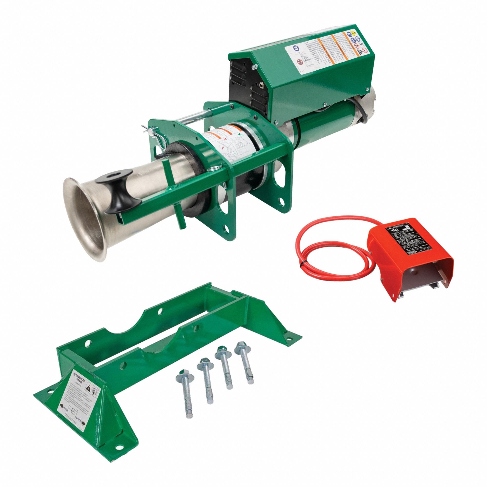Wire Pulling Machine: Floor Mount, 10, 000 lbf Max Force, 6, 500 lbf Max. Continuous, 120V AC