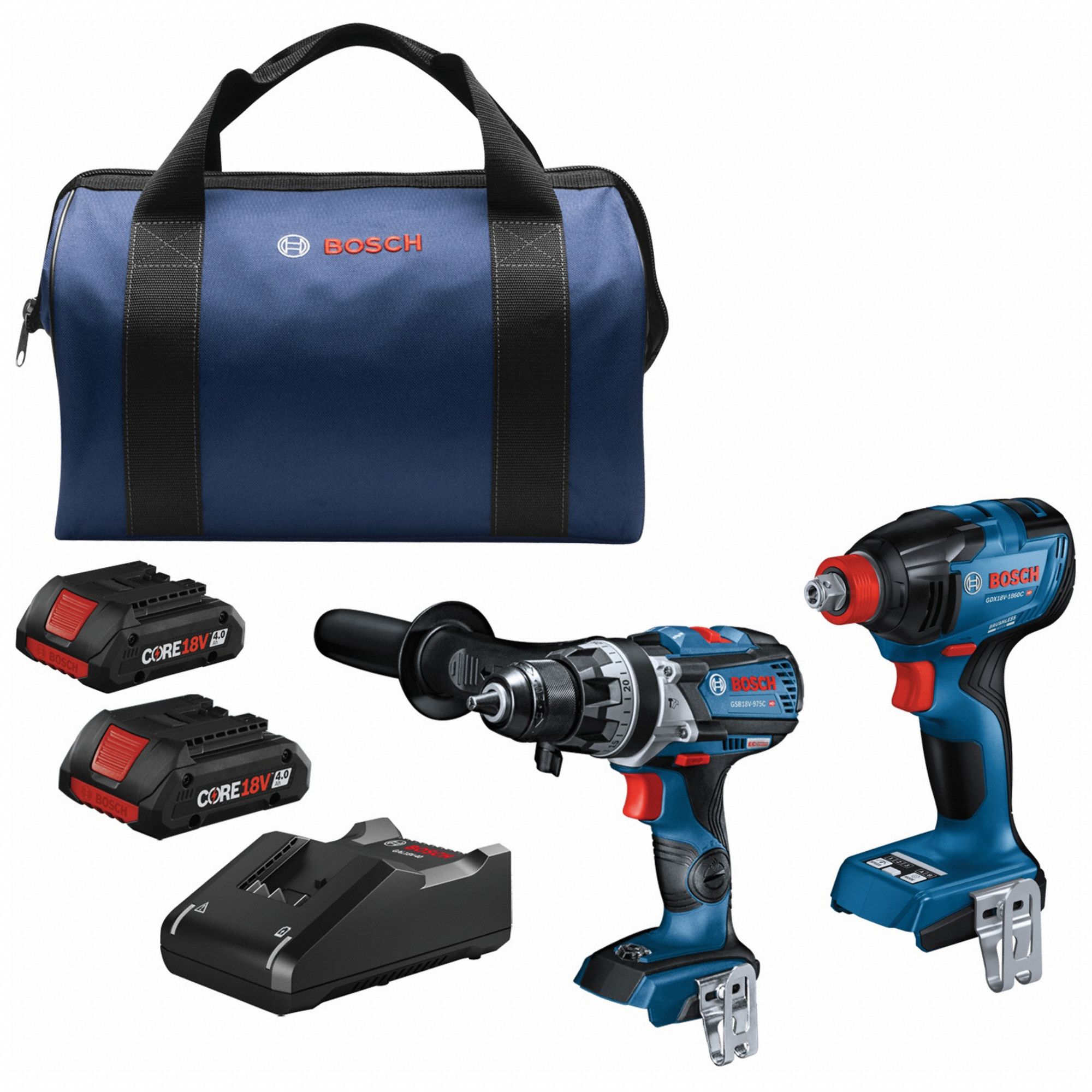 Cordless Tool Combination Kit: 2 Tools, Hammer Drill/Driver/Impact Driver, 18 V DC Volt, GXL