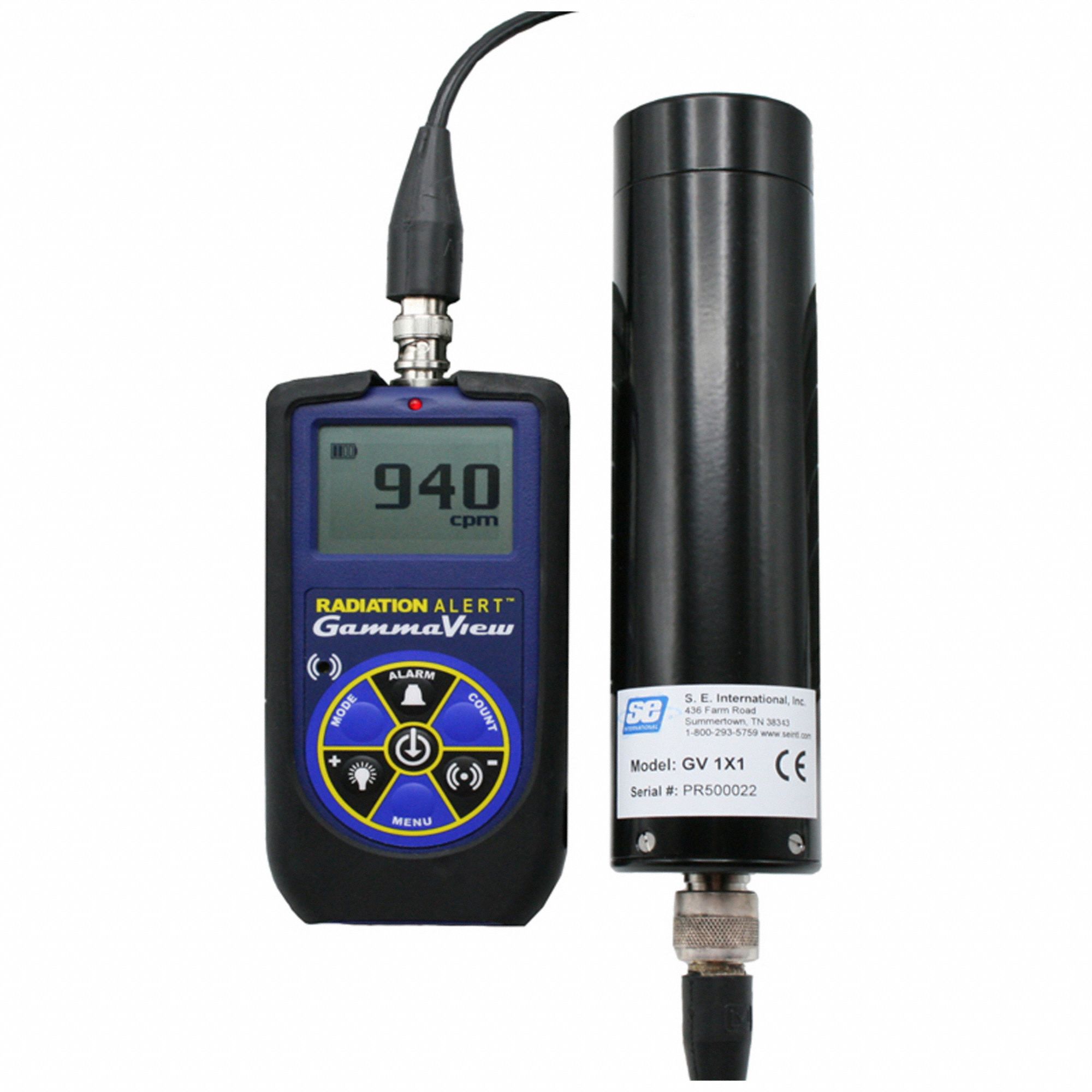 RADIATION ALERT Radiation Survey Meter Scintillation Detector Graphic