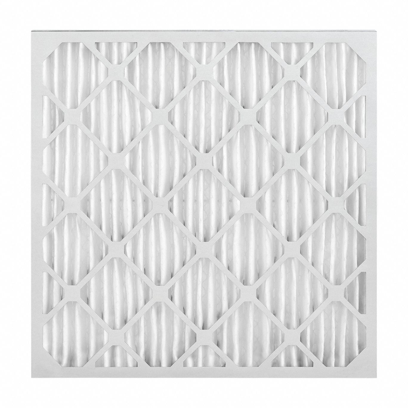 Pleated Air Filter: 24 in x 24 in x 2 in, MERV 9, High Strength