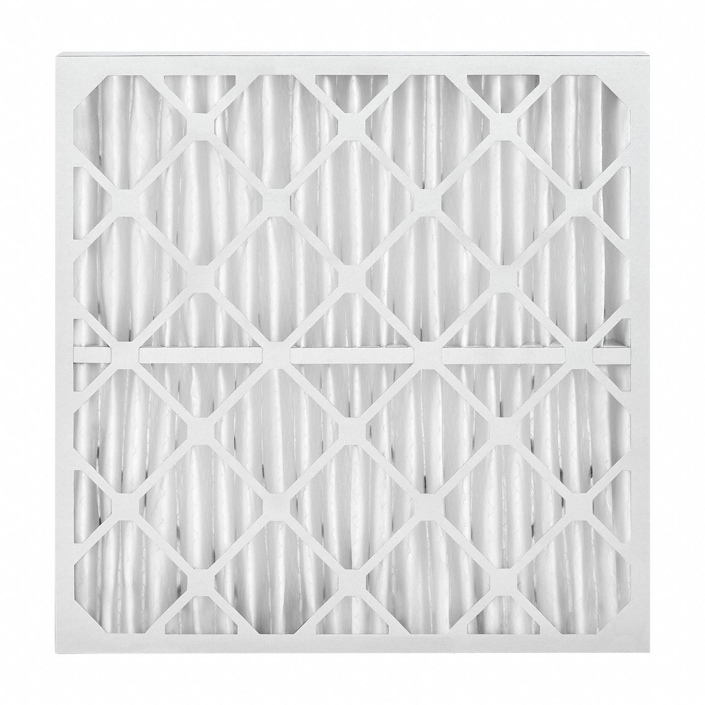 Pleated Air Filter: 24 in x 24 in x 4 in, MERV 9, High Strength