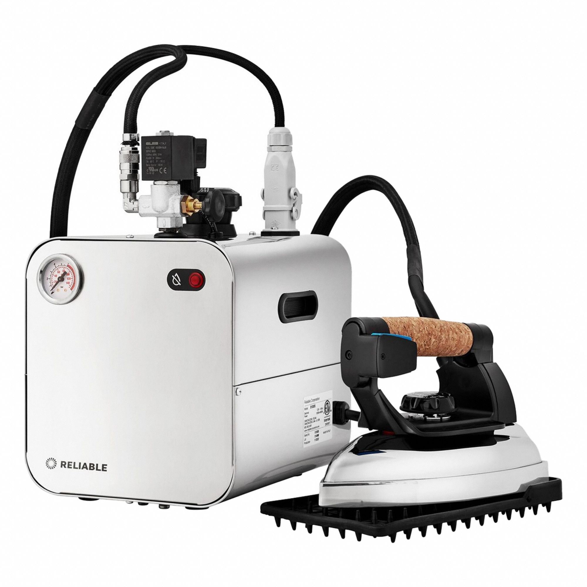 Professional Ironing Station: 1, 800 W Watt @ 120V, 1.9 L Water Capacity, Pivoting