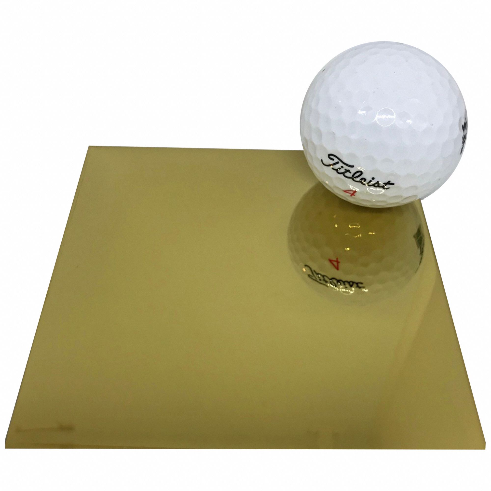Stainless Steel Sheet, 10 ft - L: Gold, 4 ft x 10 ft Nominal Size (WxL), 0.035 in Thick, Mirror, BA
