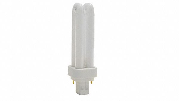 COMPACT FLUORESCENT BULB, 2-PIN (GX23-2), T4, 4100K, 810 LUMENS, PLUG-IN CFL, 13W