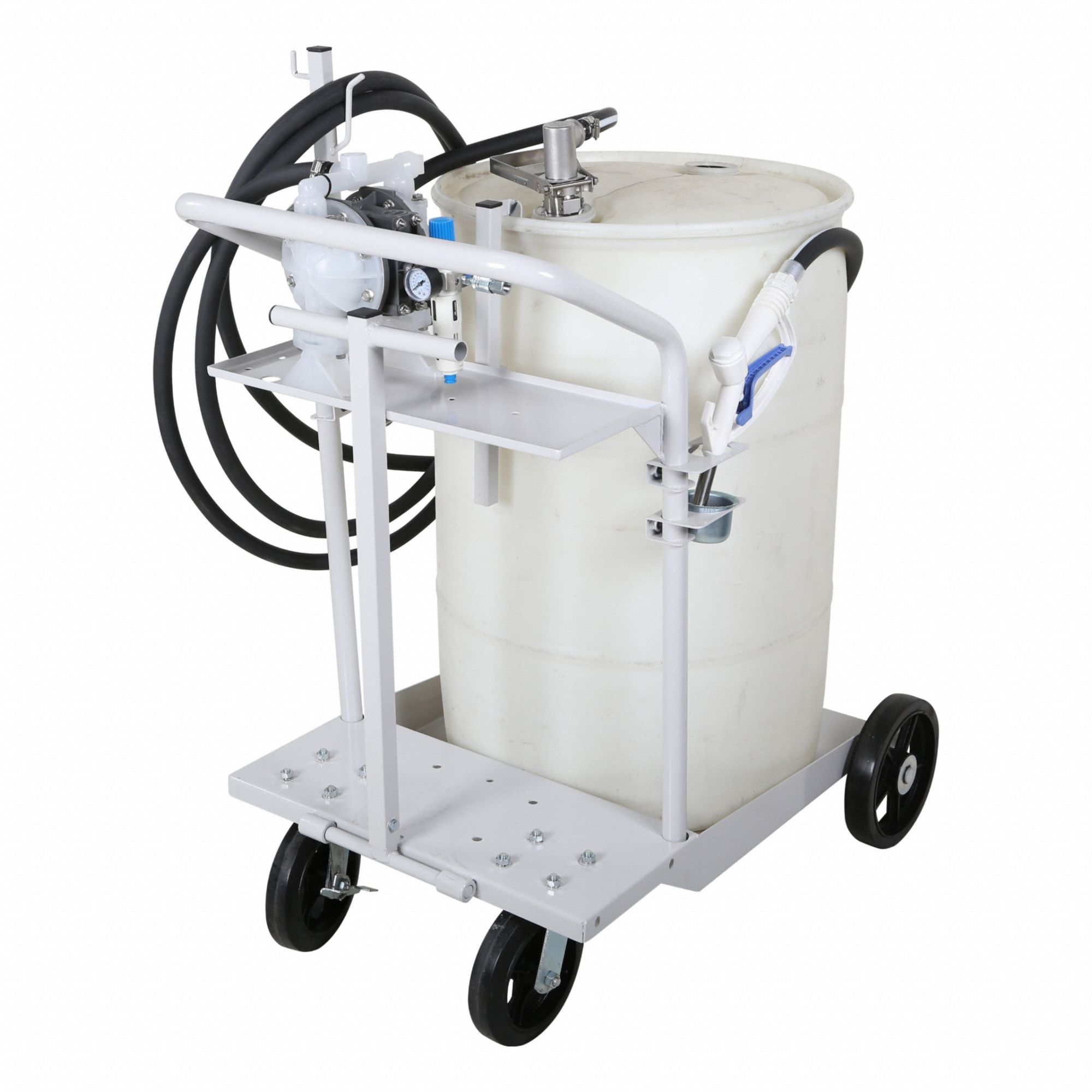 Air Drum Pump: 8 gpm Max. Flow Rate, Filter Regulator/Swivel, 1/4 in FNPT, Manual