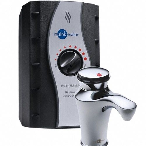 Hot Water Dispenser: Tube, 6 3/4 in Dispenser Dp, 10 7/8 in Dispenser Ht, Chrome