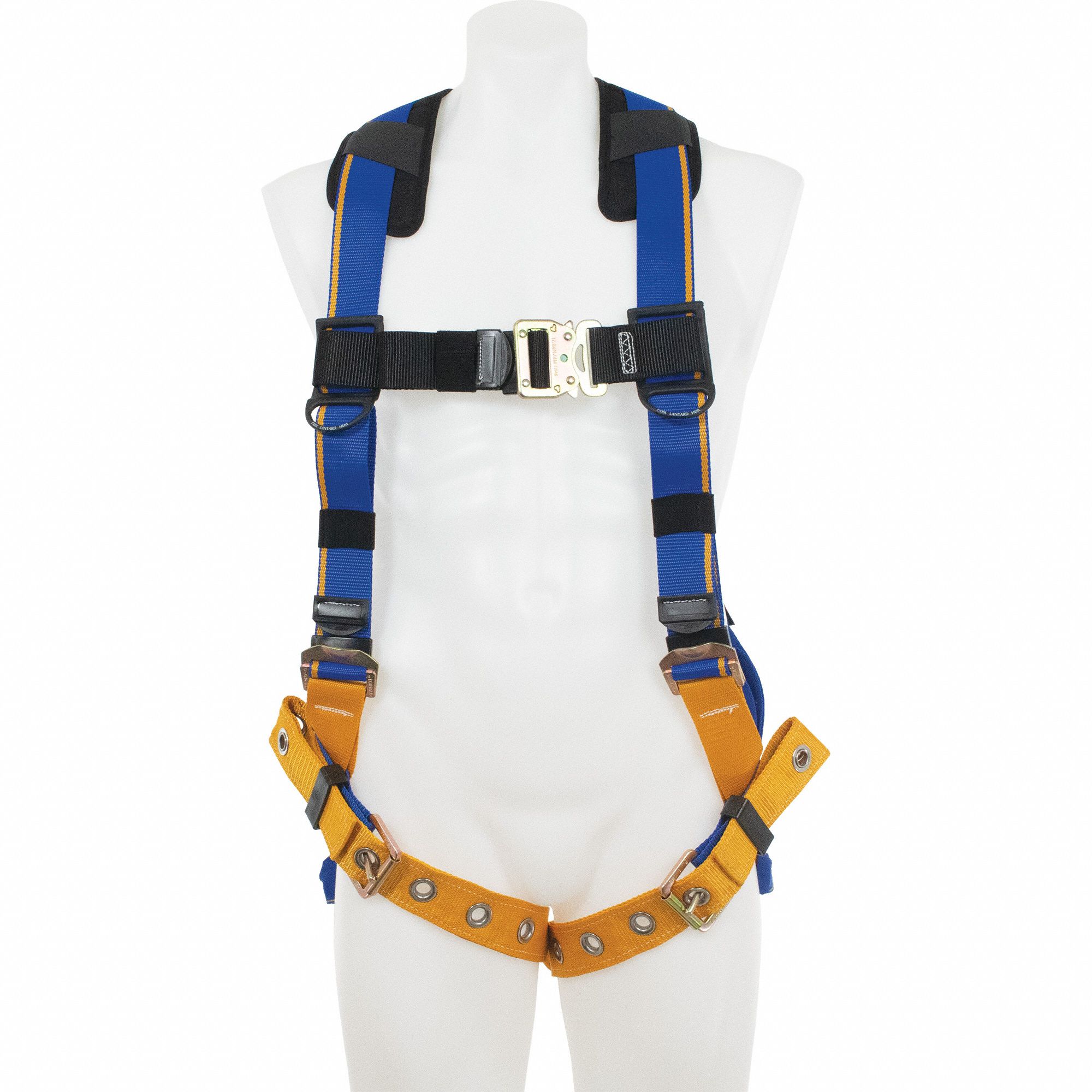 Harness: Vest Harness, Quick-Connect / Tongue, Mating, 2XL, Trauma Strap, Padded, Steel