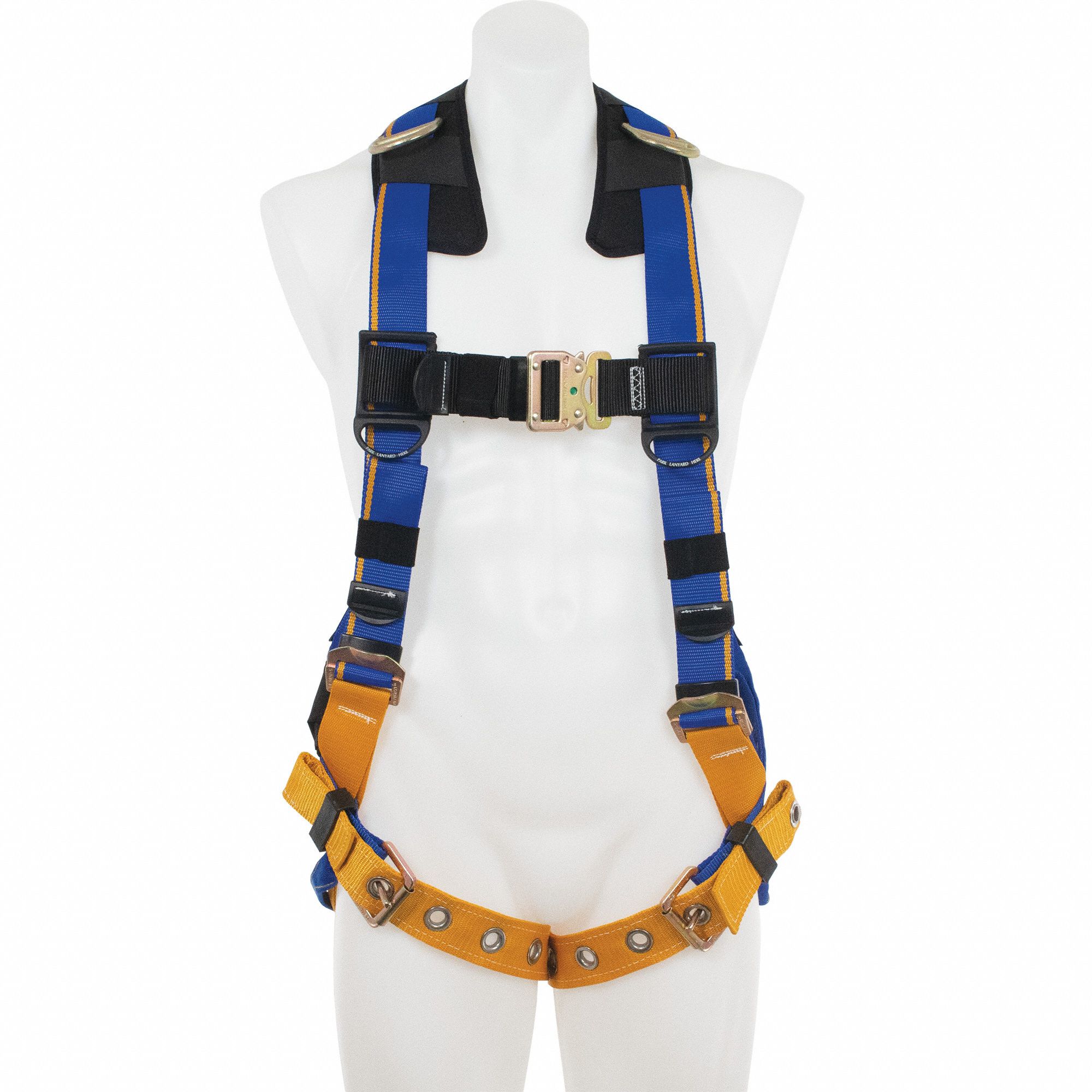 Harness: Confined Spaces, Vest Harness, Quick-Connect / Tongue, Mating, 2XL, Trauma Strap