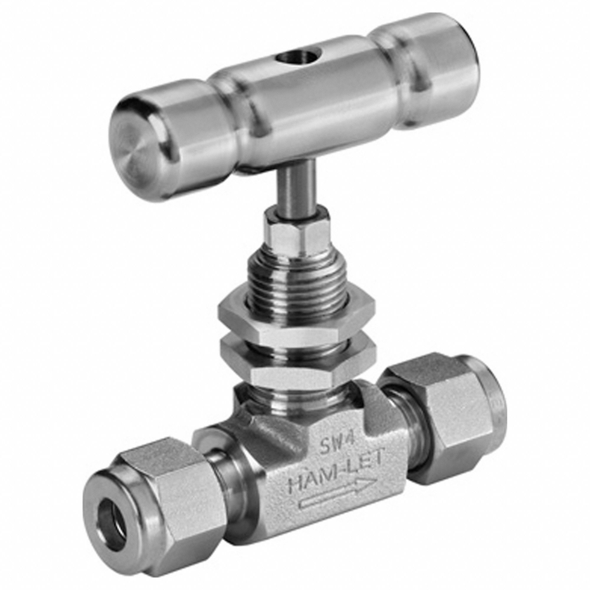 HAMLET, Straight Fitting, Stainless Steel, Plumbing Needle Valves