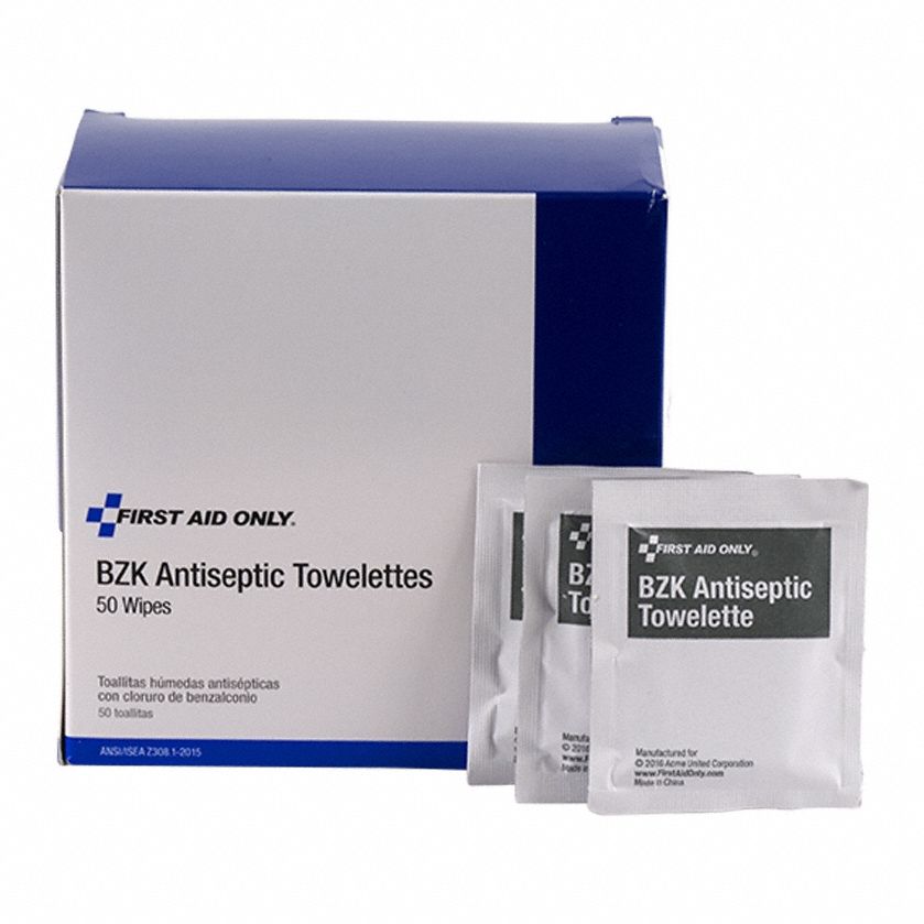FIRST AID ONLY, Wipes, Benzalkonium Chloride, Topical Antiseptic Wipes