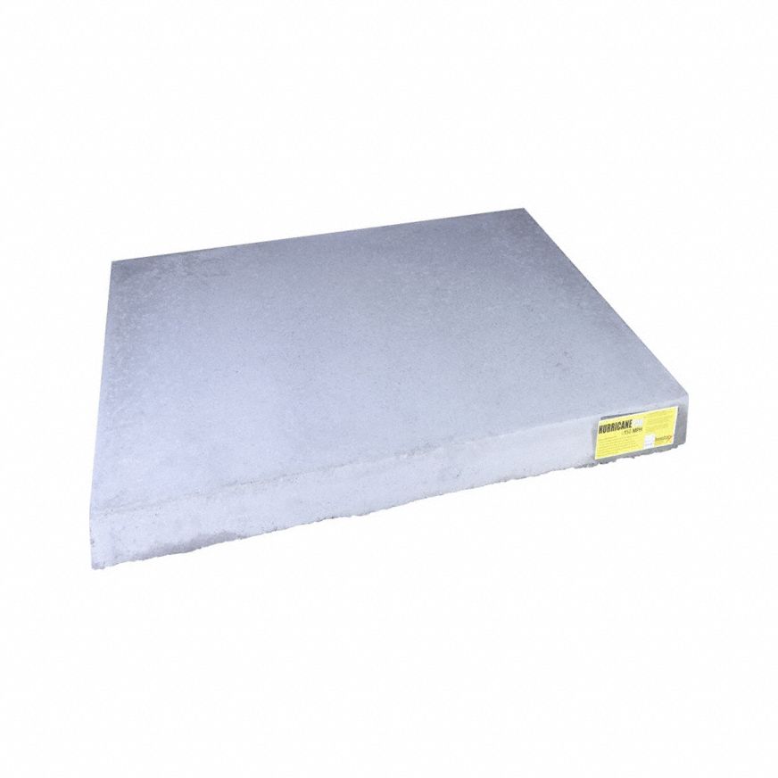 Mounting Pad: Square, 32 in Lg, 32 in Wd, 4 in Ht, Concrete Outer, Gray