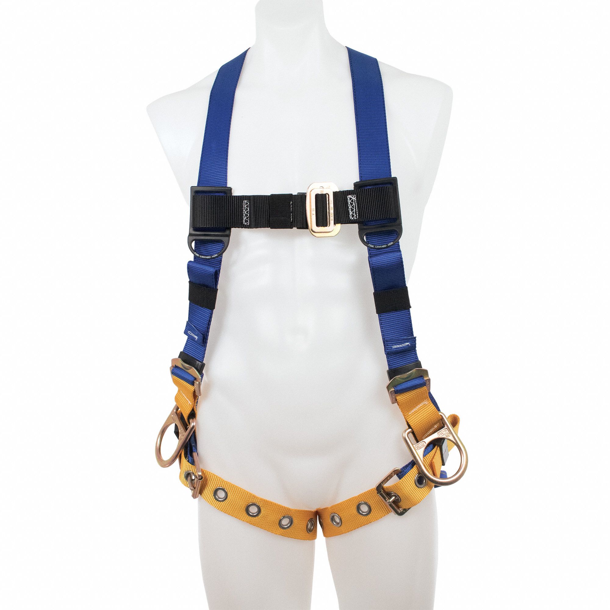 Harness: Positioning, Vest Harness, Mating / Tongue, Mating, 2XL, Trauma Strap, Steel D-Rings