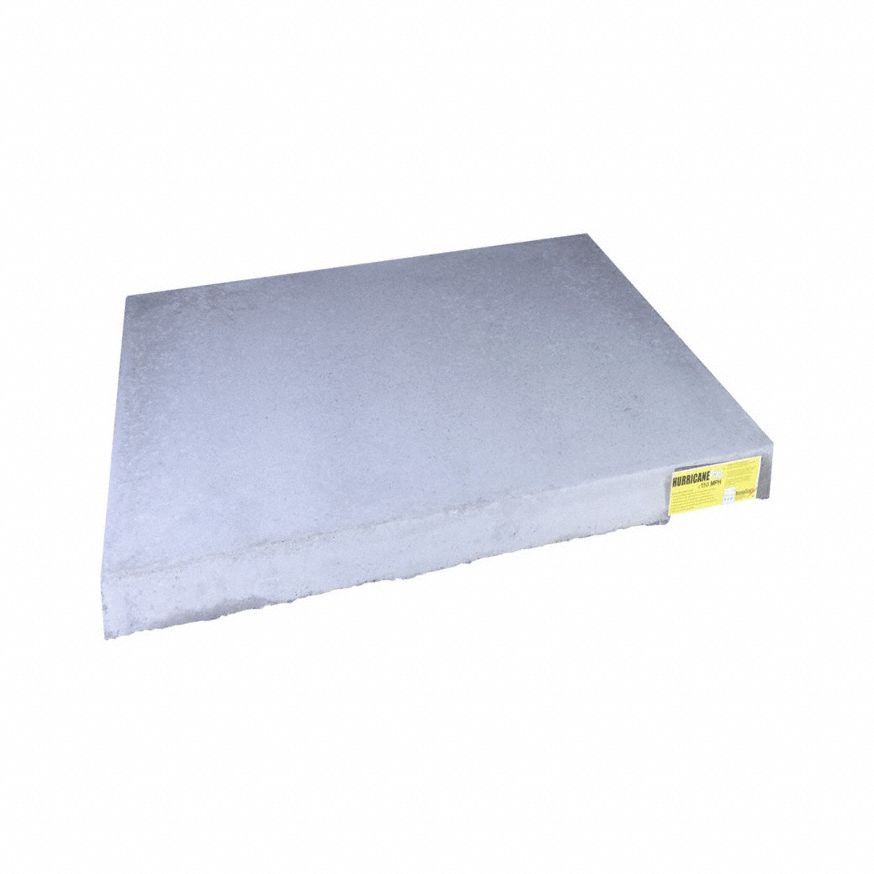 Mounting Pad: Square, 36 in Lg, 36 in Wd, 4 in Ht, Concrete Outer, Gray