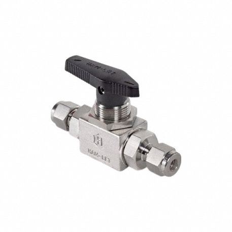 High Performance Ball Valve: 1/2 in, 316 Stainless Steel, Straight, Let-Lok x Let-Lok