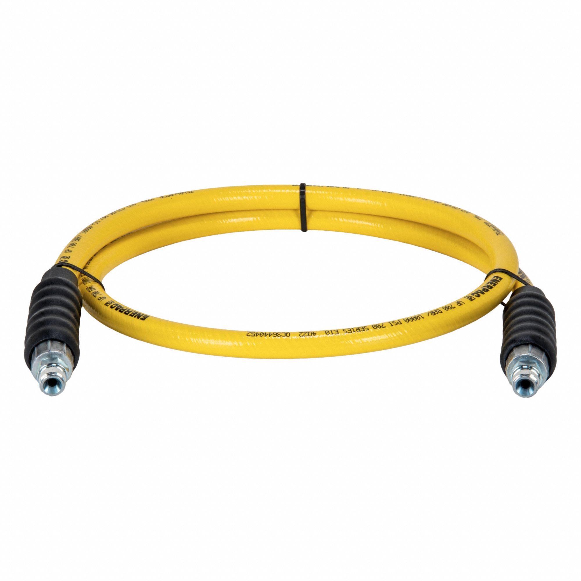 Hydraulic Hose: 3/8 in ID, NPTF x NPTF, 6 ft Lg, 3/8 in x 3/8 in Fitting Size, Thermoplastic, H7306