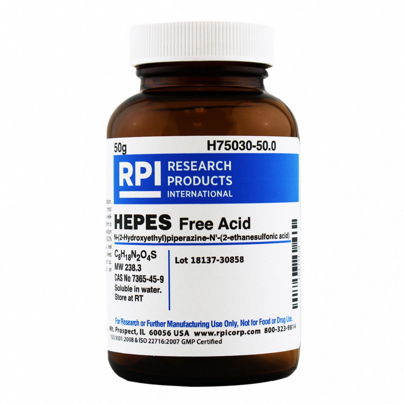HEPES Free Acid, 50g