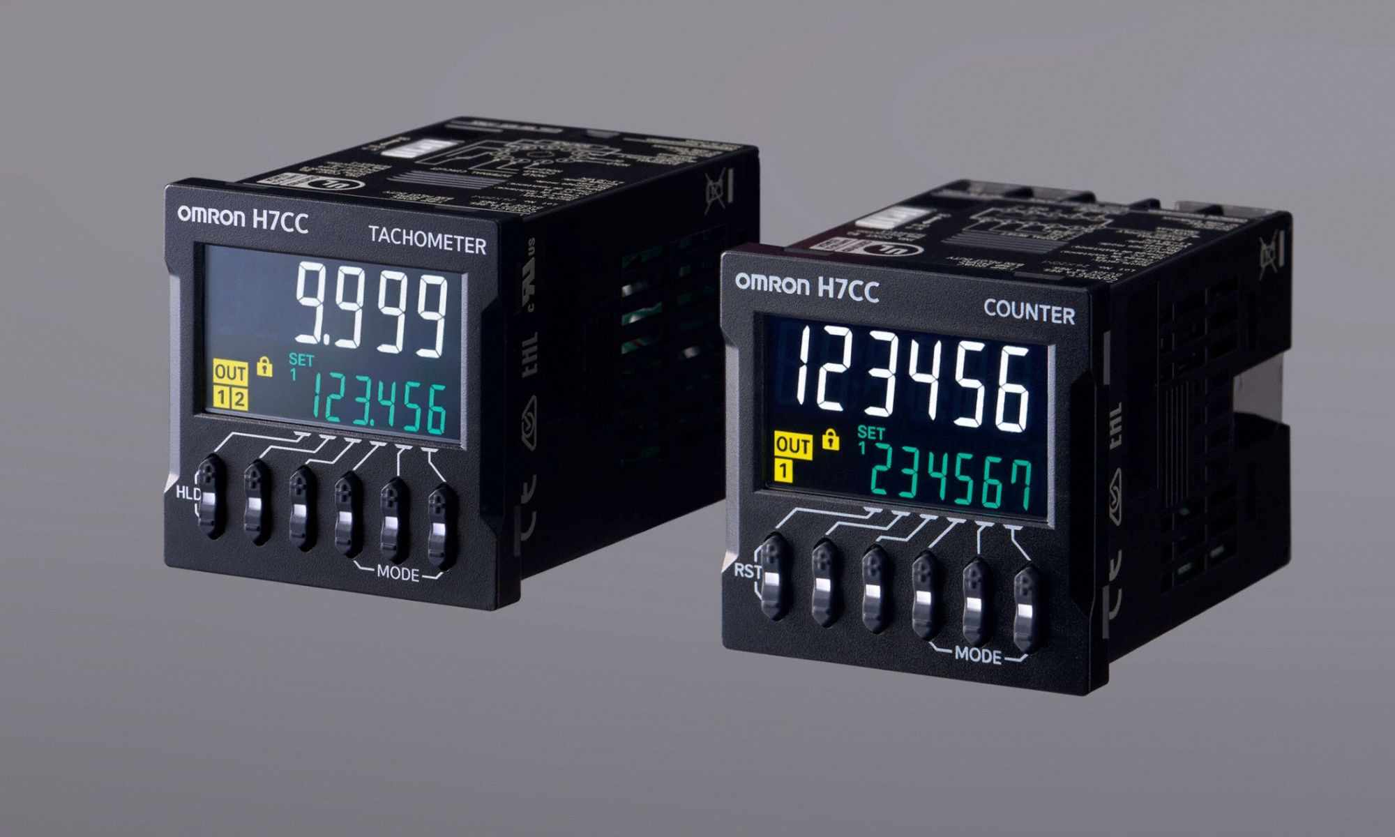 6 Digits, 12 to 48VDC/20.4 to 26.4VAC, Digital Counter/Tachometer
